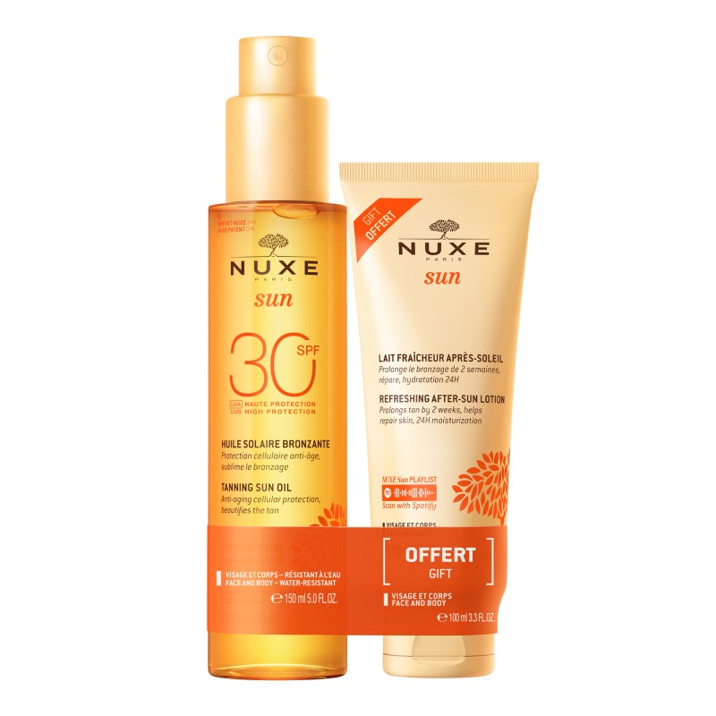 Nuxe Sun Tanning Oil SPF 30+ After Sun Refreshing Milk 100ml GIFT