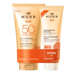 Nuxe Sun Lait Solaire Fondant SPF 50+ Shampoing Après Soleil 100 ml CADEAU