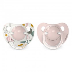 SUAVINEX Sucette Anatomique en Latex 0-6 mois 2 unités (Paseo/Rose)
