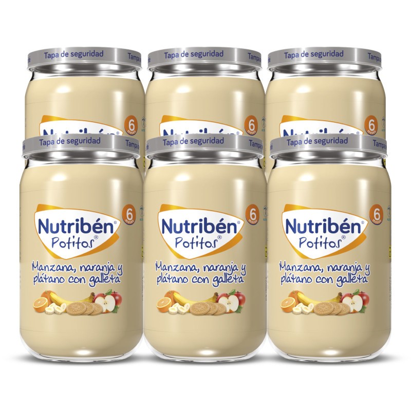 Nutribén Potito Apfel-Orangen-Bananen-Keks 6x235g Nutribén Potito Apfel-Orangen-Bananen-Keks 6x235g