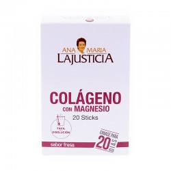 ANA MARÍA LAJUSTICIA Colágeno com Magnésio 20 Sticks Sabor Morango