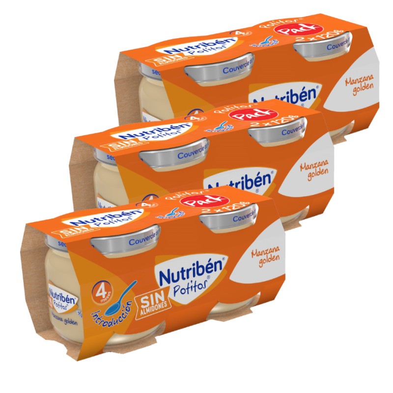 Nutriben Potito Introduction Pomme Dorée 6x120g Nutriben Potito Introduction Pomme Dorée 6x120g