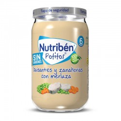 Nutriben Potito de Guisantes y Zanahorias con Merluza 6x235g