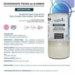 H4U DEONATURE Desodorante Piedra de Alumbre 60 g