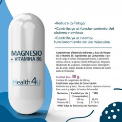 H4U Magnésium + vitamine B6 60 comprimés