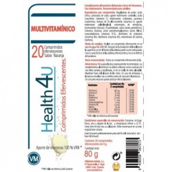 H4U Multivitamínico 20 comprimidos efervescentes sabor laranja