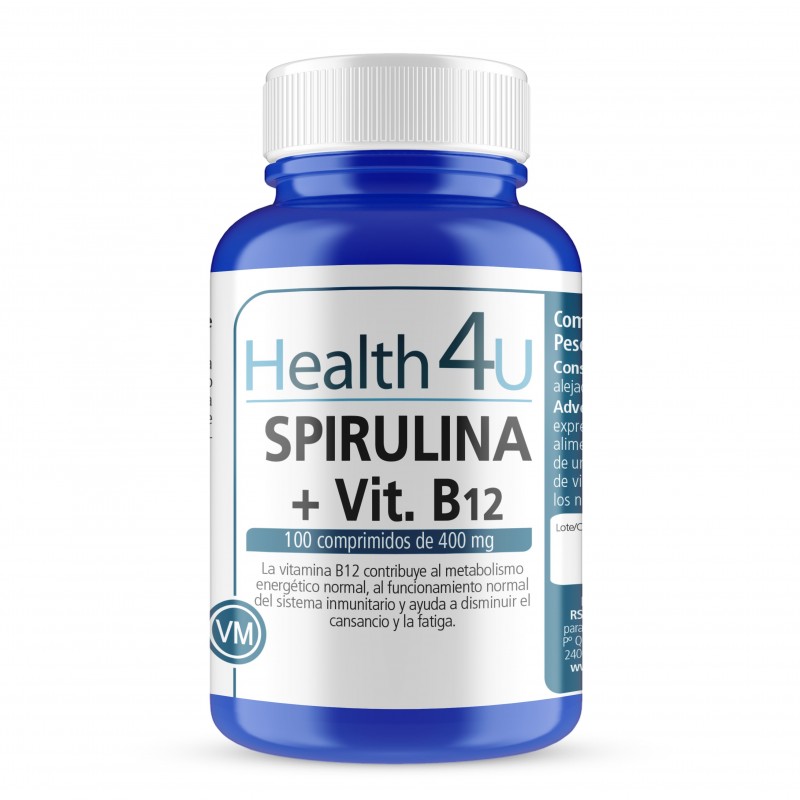 H4U Spirulina+ Vitamin B12 100 tablets