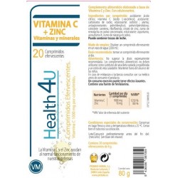H4U Vitamin C + Zink 20 Brausetabletten Orangengeschmack