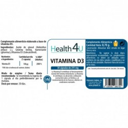 H4U vitamina D3 30 cápsulas