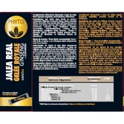 PHYTOFARMA Geleia real com ginseng + schisandra 12 bastões de 10ml FR