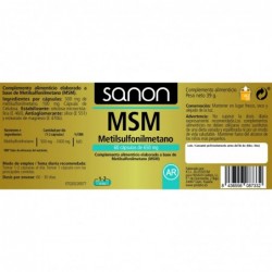 SANON MSM Metilsulfonilmetano 60 cápsulas