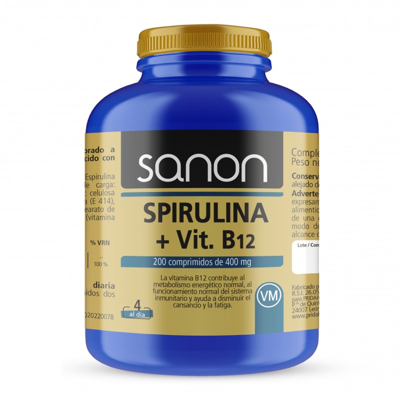 SANON Spiruline + vitamine B12 200 comprimés