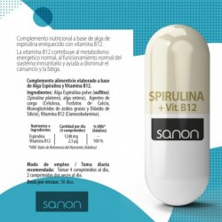 SANON Spiruline + vitamine B12 200 comprimés