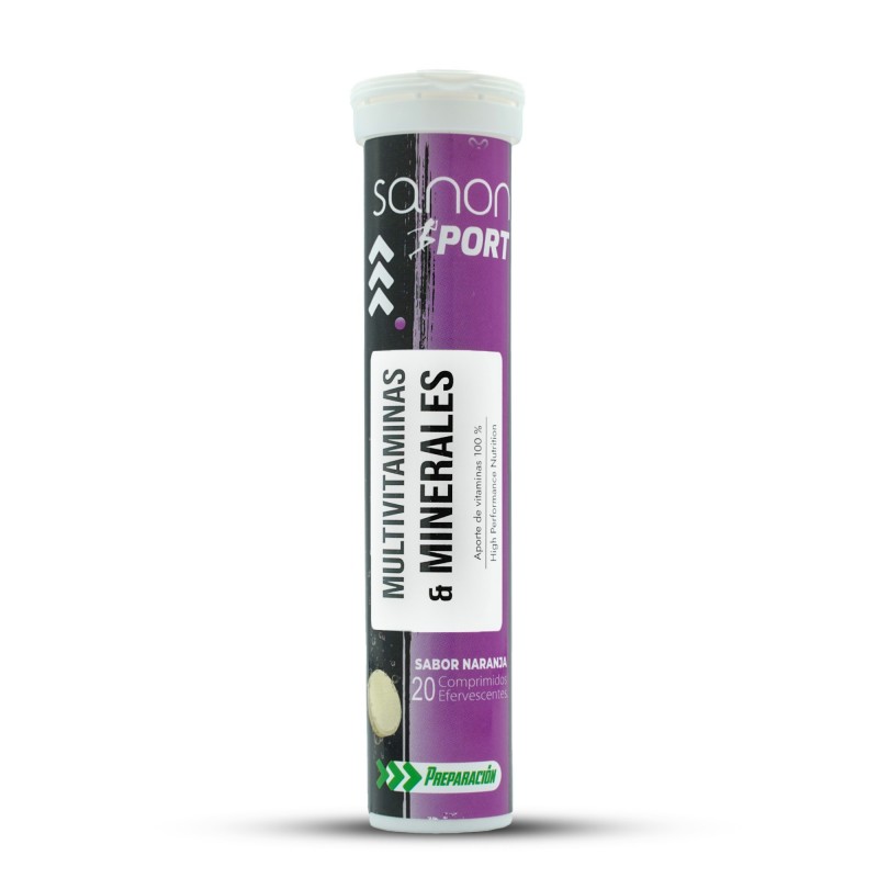 SANON SPORT Multivitamins and minerals 20 effervescent tablets orange flavor