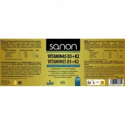 SANON Vitamine D3 + K2 180 gélules végétales