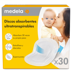 MEDELA Ultra-Breathable Disposable Absorbent Discs 60 Units