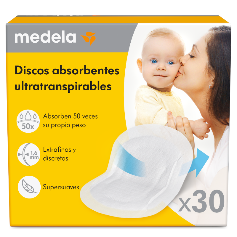 MEDELA Ultra-Breathable Disposable Absorbent Discs 60 Units