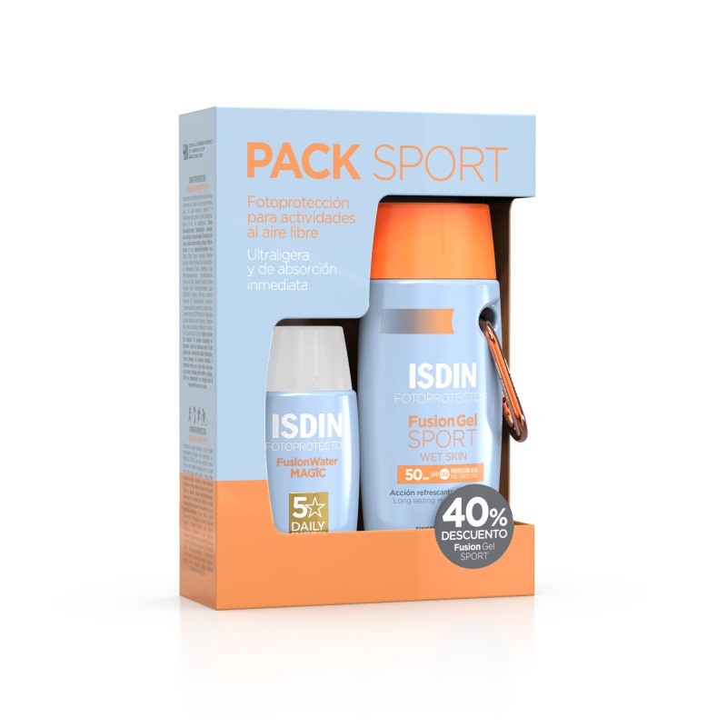Pack Photoprotecteur ISDIN SPF 50 Fusion Gel Sport + Fusion Water Magic