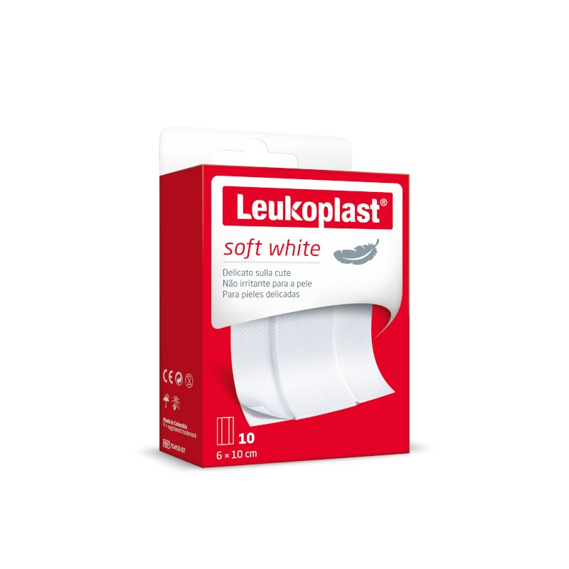 Leukoplast Soft White 6 cm x 10 cm 10 unità Leukoplast Soft White 6 cm x 10 cm 10 unità