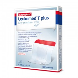Leukoplast Leukomed T Plus Peau Sensible 8 cm x 10 cm 5 unités