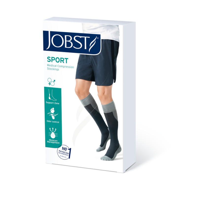 JOBSTSPORT Calcetines Negro/Gris Talla L 20-30 mmHg JOBSTSPORT Calcetines Negro/Gris Talla L 20-30 mmHg