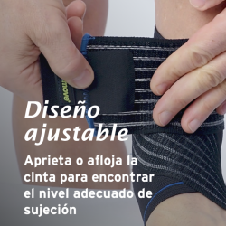 Tornozeleira Elástica Actimove com Alça Estabilizadora Ajustável Cor Preto Tamanho L