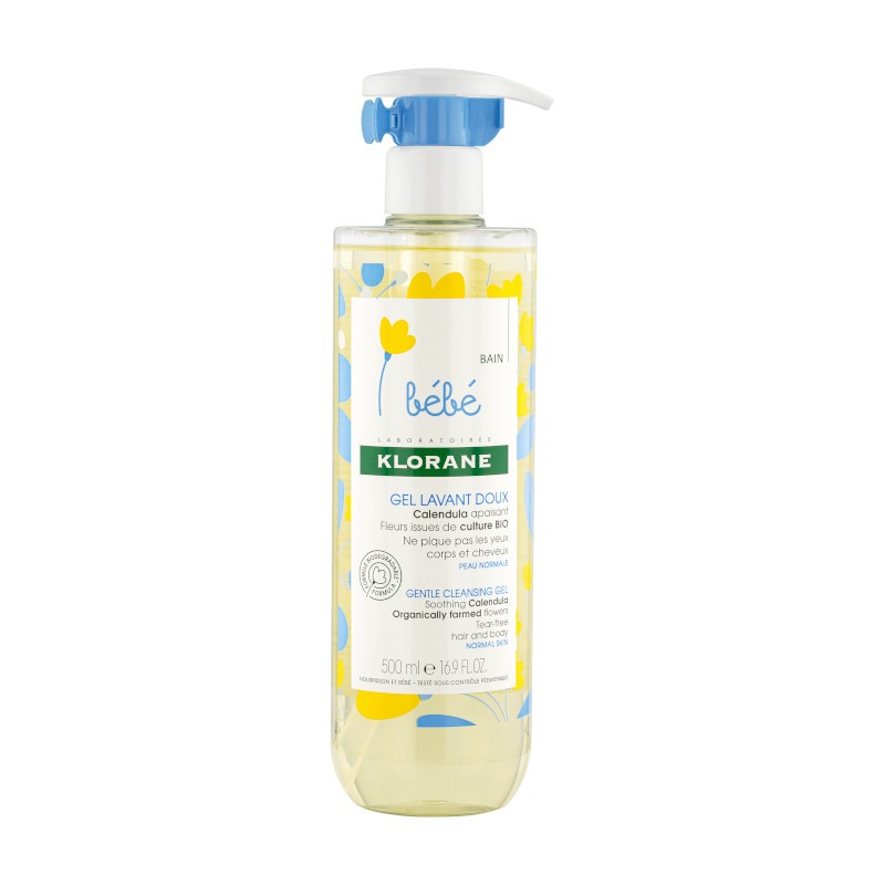 KLORANE BÉBÉ Calendula Sanftes Reinigungsgel für Körper und Haar, 500 ml KLORANE BÉBÉ Calendula Sanftes Reinigungsgel für Körper und Haar, 500 ml
