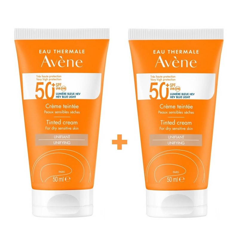 AVÈNE Crema Solare Colorante per Pelli Secche Sensibili SPF50+DUPLO 2x50ml AVÈNE Crema Solare Colorante per Pelli Secche Sensibili SPF50+DUPLO 2x50ml