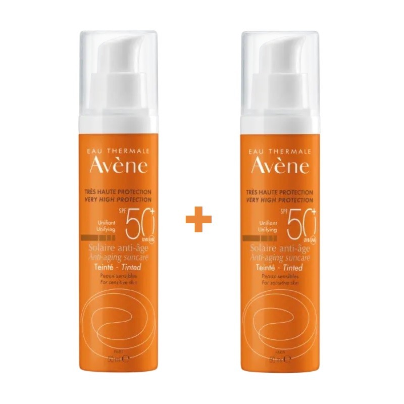 AVÈNE Crème Solaire Anti-Âge Couleur SPF50+ DUPLO 2x50 ml AVÈNE Crème Solaire Anti-Âge Couleur SPF50+ DUPLO 2x50 ml