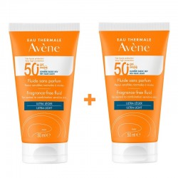 AVÈNE Crema Solare Fluida Senza Profumo SPF50+ DUPLO 2x50ml