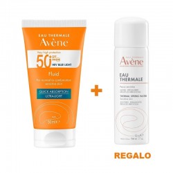 AVÈNE Fluid Sunscreen for Normal to Combination Sensitive Skin SPF50+ (50ml) + Thermal Water 50ml GIFT