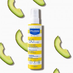 MUSTELA Spray Solaire Bébé SPF50+ (200 ml) + Crème Solaire Visage SPF50+ (40 ml)