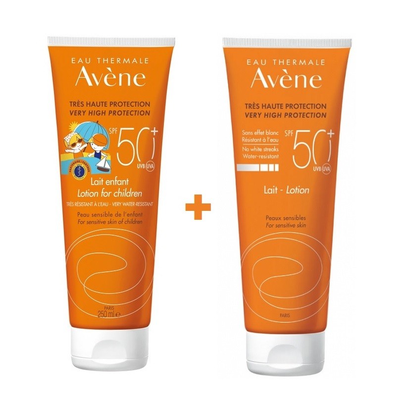AVÈNE Kinder Sonnenmilch LSF 50+ (250ml) + Erwachsenen Sonnenmilch LSF 50+ (250ml) AVÈNE Kinder Sonnenmilch LSF 50+ (250ml) + Erwachsenen Sonnenmilch LSF 50+ (250ml)