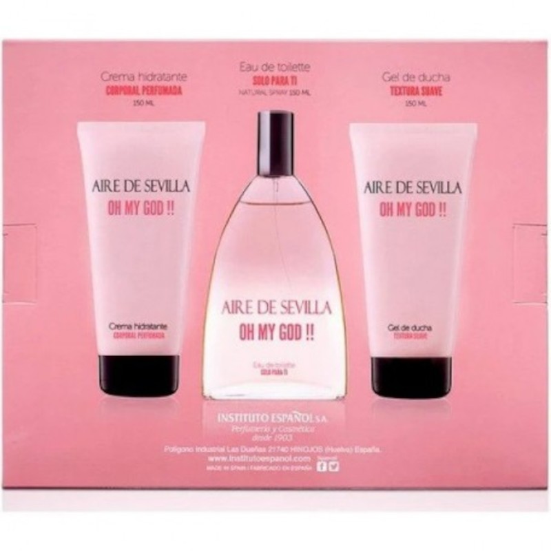 Aire Sevilla Oh My God Set EDT 150 ml + Crema idratante corpo 150 ml + Gel doccia 150 ml