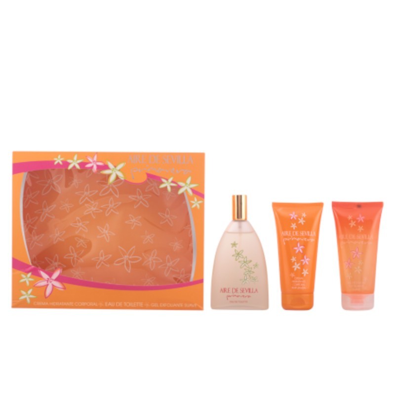 Aire Sevilla Primavera Set EDT 150 ml + Moisturizing Cream 150 ml + Exfoliating Gel 150 ml