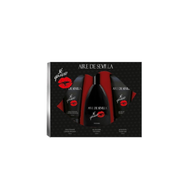 Aire Sevilla Si Quiero EDT Case 150 ml + Body Moisturizer 150 ml + Shower Gel 150 ml