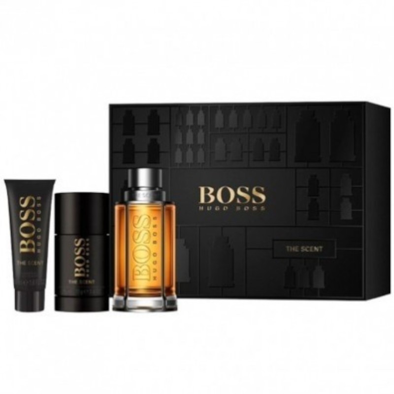 Hugo Boss The Scent Geschenkpaket Eau de Toilette 100 ml + Deodorant 150 ml + Duschgel 50 ml