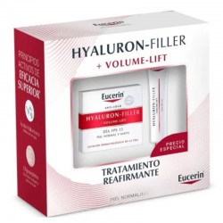 Pacote EUCERIN Hyaluron-Filler Volume Lift FPS15 Pele Normal/Mista + Contorno de Olhos PRESENTE