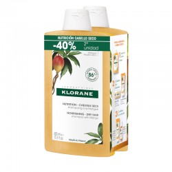 Klorane Nourishing Mango Shampoo 2x400 ml