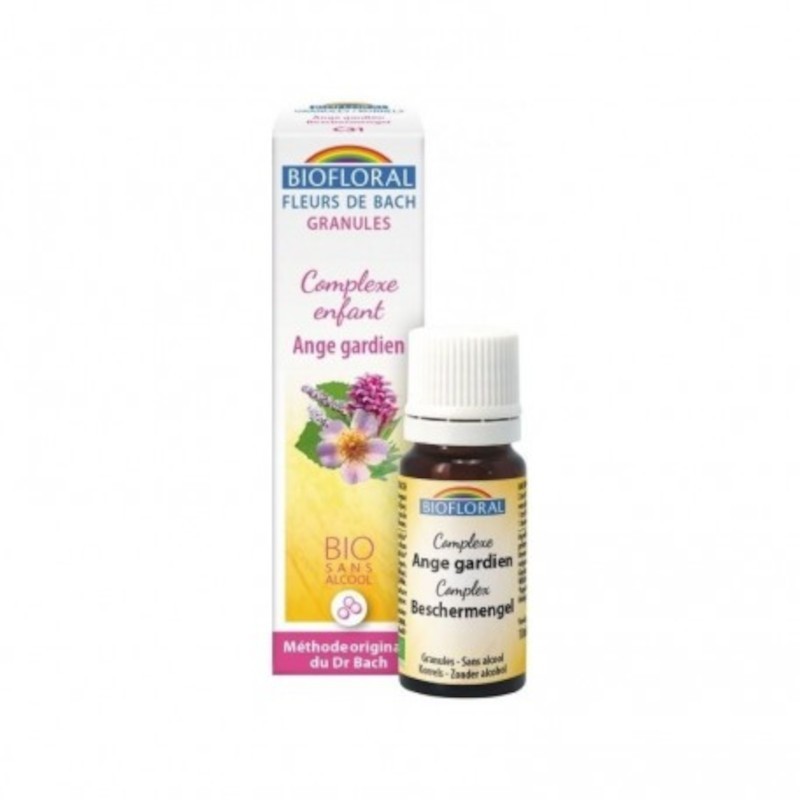 Biofloral Complexe Enfant Ange Gardien (Peurs et Insécurité) Fleurs de Bach Bio Granulés Sans Alcool 9 gr Biofloral Complexe Enfant Ange Gardien (Peurs et Insécurité) Fleurs de Bach Bio Granulés Sans Alcool 9 gr