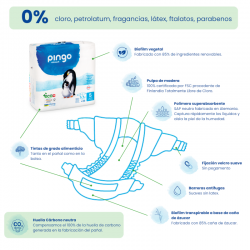 Pingo Ecological Diapers Size 5 Junior 36 units