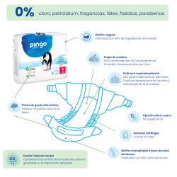 Fraldas Ecológicas Pingo Tamanho 4 Maxi 40 unidades