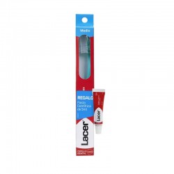 LACER Brosse à Dents Moyenne + Dentifrice 5ml CADEAU