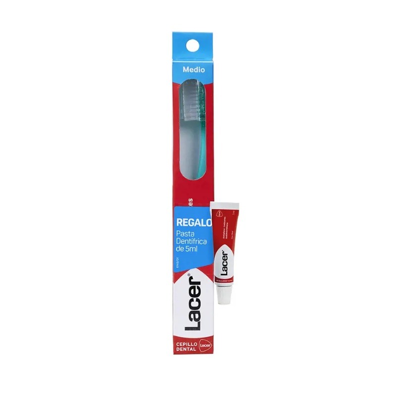 LACER Brosse à Dents Moyenne + Dentifrice 5ml CADEAU LACER Brosse à Dents Moyenne + Dentifrice 5ml CADEAU