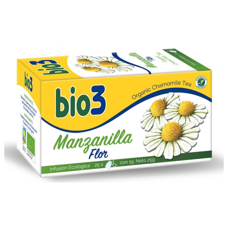 Bie3 Bio3 Manzanilla Flor Ecológica 25 filtros