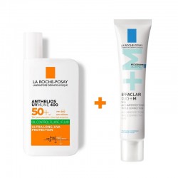 Fluido de controle de óleo ANTHELIOS Uv-Mune 400 (SPF50+) + Effaclar Duo +M