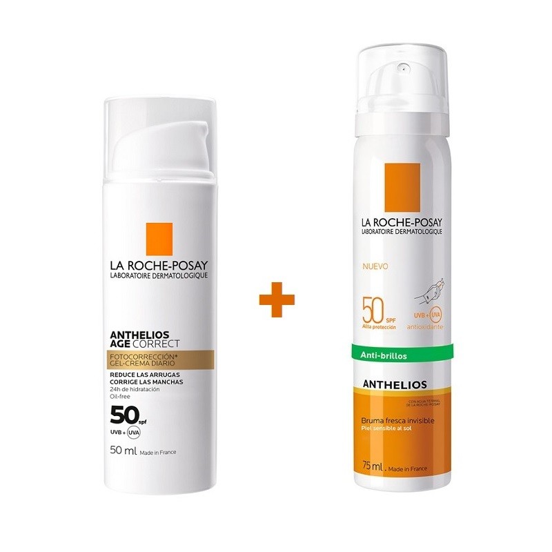 ANTHELIOS Age Correct (SPF50+) + Anti-Shine Facial Mist SPF50+