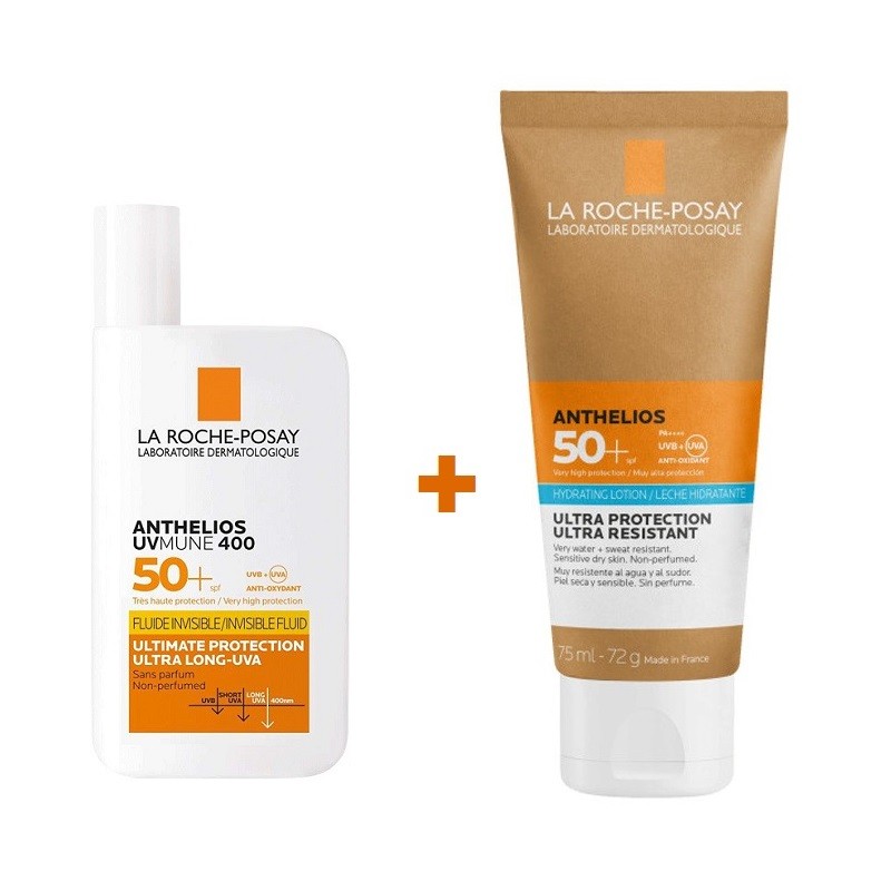 ANTHELIOS UV-MUNE 400 Unsichtbares Fluid (LSF 50+) + Sonnenmilch ohne Duft LSF 50+ ANTHELIOS UV-MUNE 400 Unsichtbares Fluid (LSF 50+) + Sonnenmilch ohne Duft LSF 50+