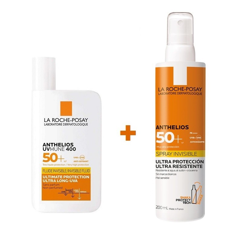 ANTHELIOS UV-MUNE 400 Fluide Invisible (SPF50+) + Spray Invisible SPF50+ (200ml) ANTHELIOS UV-MUNE 400 Fluide Invisible (SPF50+) + Spray Invisible SPF50+ (200ml)