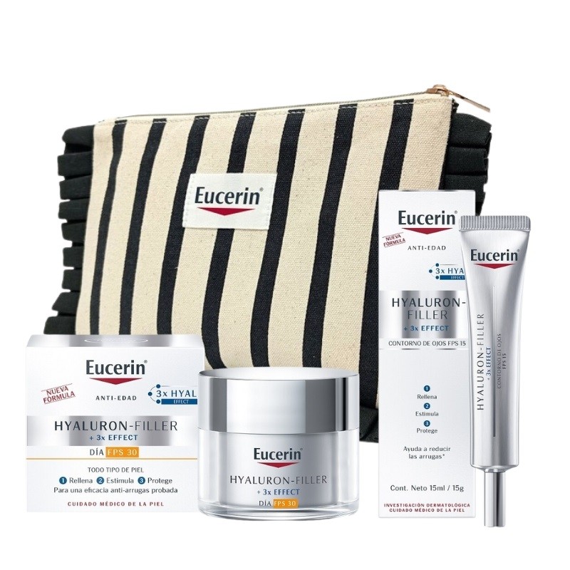 EUCERIN Hyaluron-Filler Tag LSF30 (50 ml) + Augenkontur LSF15 (15 ml) + GESCHENKTÜTE